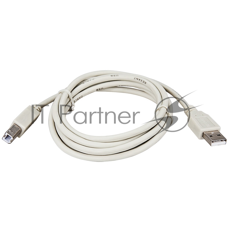 Кабель USB (шт. USB B - шт. USB A) 3 метра, серый REXANT