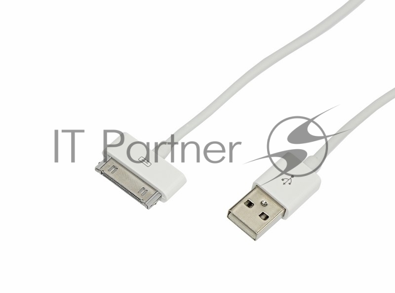 USB кабель для iPhone 4/4S 30 pin шнур 1 м белый REXANT