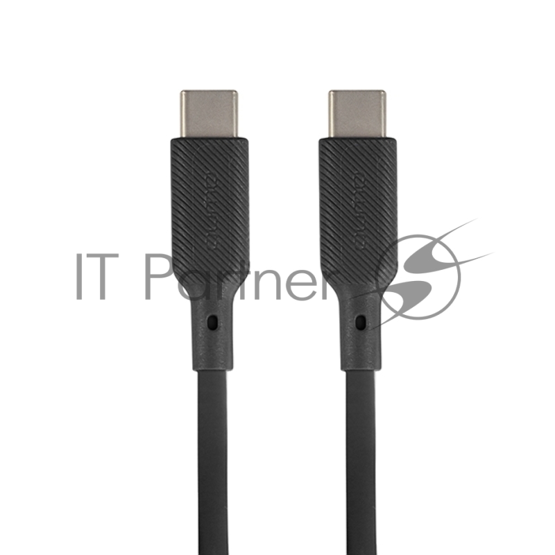 Кабель QUMO 32964 Type-C на Type-C, силиконовый, 1м, 3A, 60W, PD (черный)