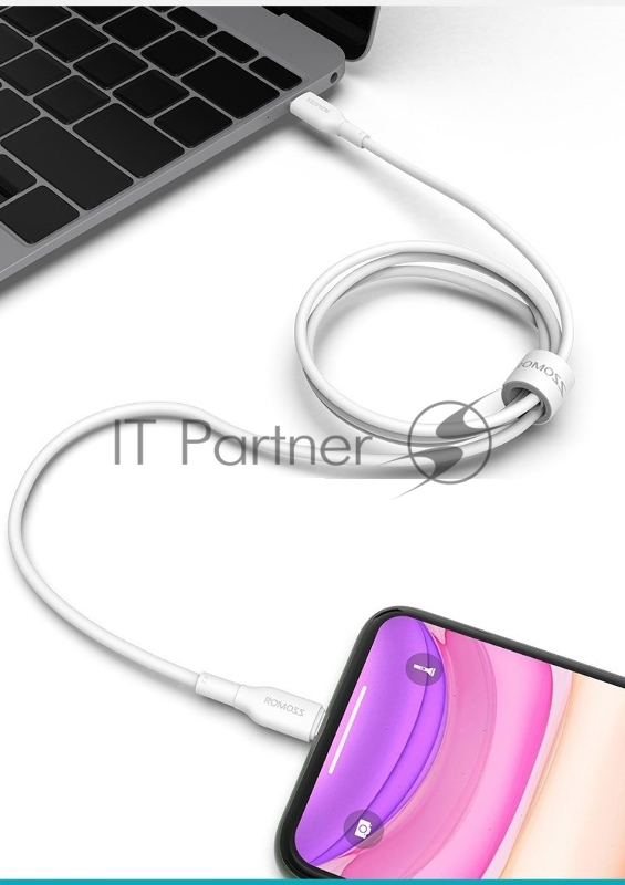 Кабель Romoss CB171 DYDC01054/CB171-63-123 USB Type-C (m)-Lightning (m) 1м белый