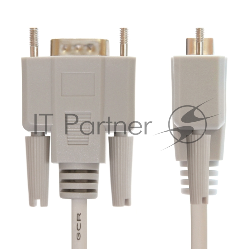 Кабель Greenconnect 1.5m 0-модемный COM RS-232 линковочный, DB9/DB9 9M/9M, серый, 30 AWG, GCR-50657
