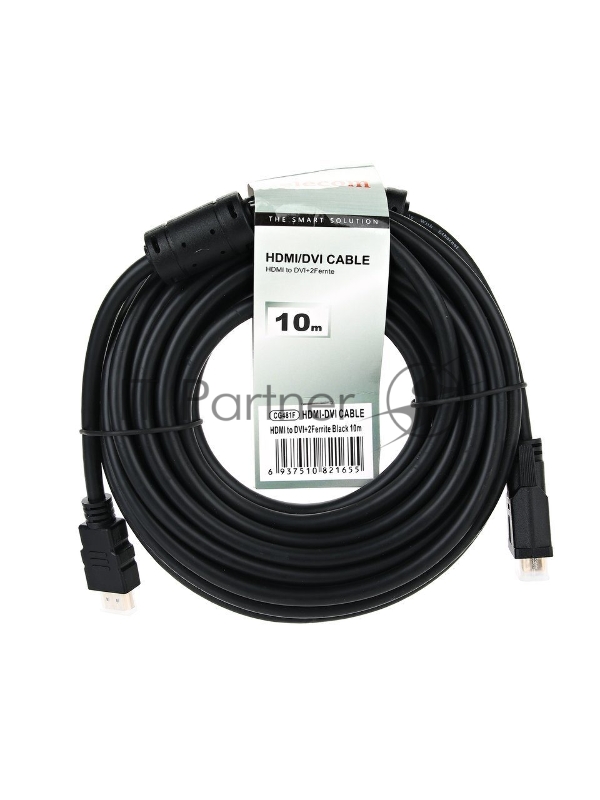 Кабель HDMI to DVI-D Dual Link (19M -25M) 10м, 2 фильтра, TELECOM <CG481F-10M>