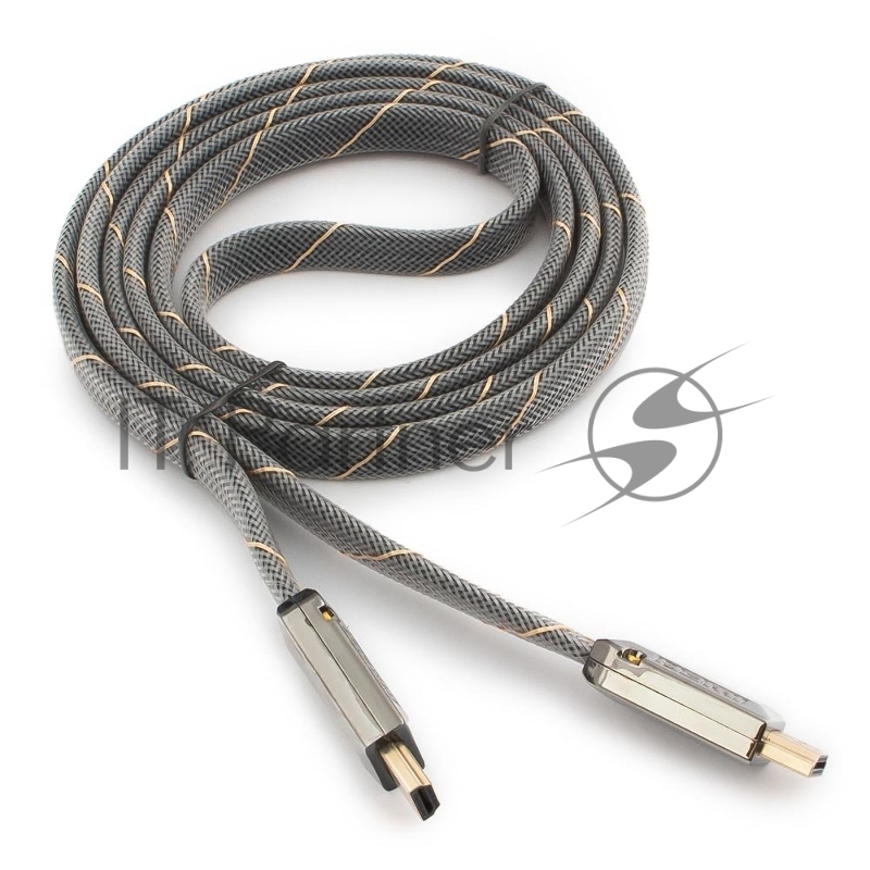 Кабель HDMI Cablexpert, серия Platinum, 1,8 м, v2.0, M/M, плоский, позол.разъемы, металлический корпус, нейлоновая оплетка, блистер