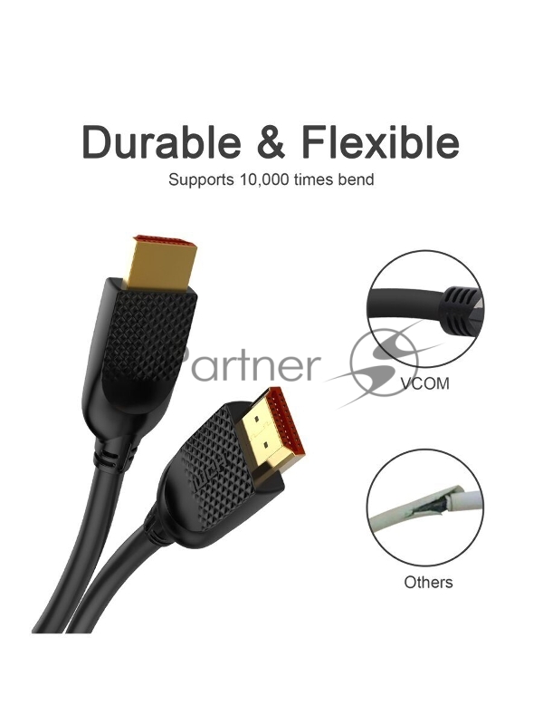 Кабель HDMI 19M/M ver 2.0, 5М,2 фильтра, VCOM/Aopen/Qust <ACG517D-5M>