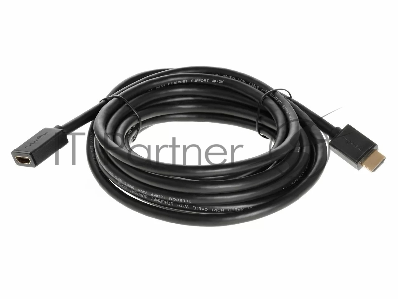 Кабель удлинительный HDMI-19M---HDMI-19F ver 2.0, 5m, TELECOM TCG235MF-5M