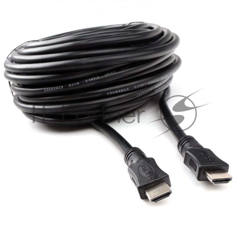 Кабель HDMI Cablexpert CC-HDMI4L-20M, 20м, v2.0, 19M/19M, серия Light, черный, позол.разъемы, экран, пакет