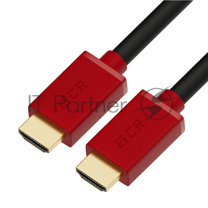 GCR Кабель 2.0m HDMI версия 2.0, HDR 4:2:2, Ultra HD, 4K 60 fps 60Hz/5K*30Hz, 3D, AUDIO, 18.0 Гбит/с, 28/28 AWG, OD7.3mm, тройной экран, черный, красные коннекторы, GCR-HM451-2.0m GCR Кабель 2.0m HDMI версия 2.0, HDR 4:2:2, Ultra HD, 4K 60 fps 60Hz/5