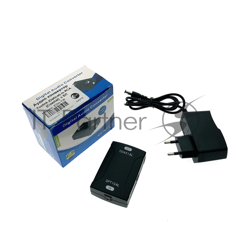 Аудио конвертер Espada EDH-T/R, Toslink (Optical) to RCA (Coaxial) с блоком питания. (44918)
