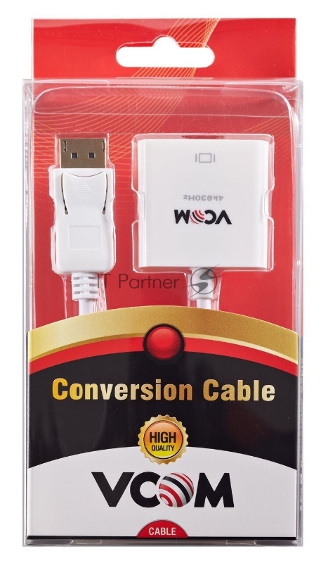 Кабель-переходник DisplayPort(M) ---> HDMI(F) 0.2m 4K@30Hz VCOM <CG601> Кабель-переходник DisplayPort(M) ---> HDMI(F) 0.2m 4K@30Hz VCOM <CG601>