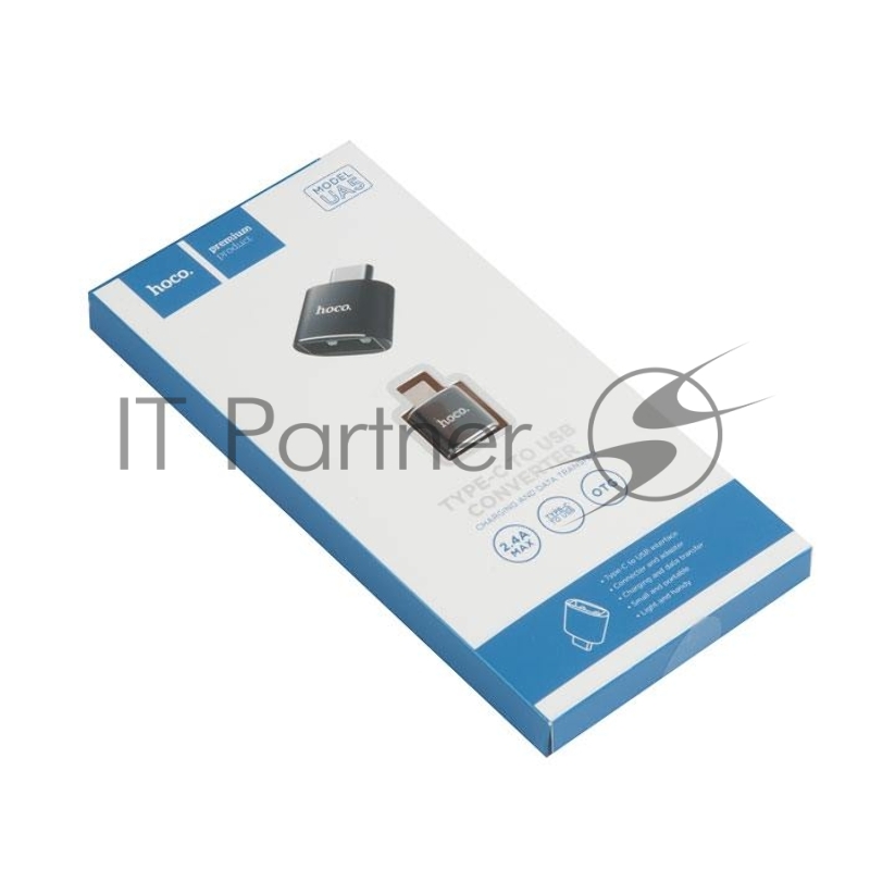 Переходник HOCO UA5 Type-C to USB converter, черный