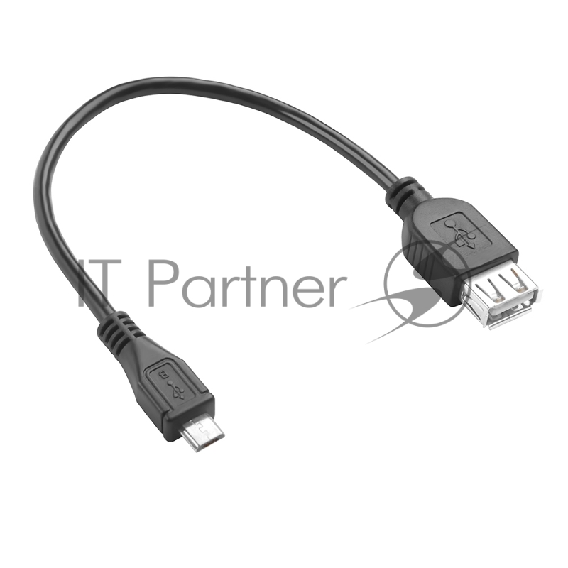 Адаптер переходник OTG 0.15m USB 2.0, MicroUSB, черный Адаптер переходник OTG 0.15m USB 2.0, MicroUSB, черный