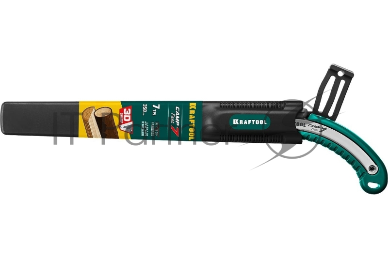 Ножовка KRAFTOOL CAMP Fast 7 для быстрого реза сырой древесины, 350 мм