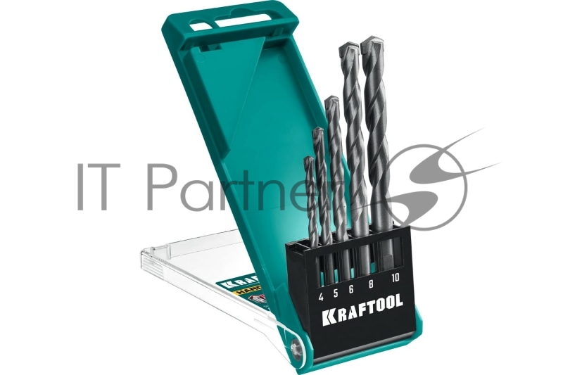 Набор сверл по по твёрдым материалам KRAFTOOL HARD 5 шт: 4-5-6-8-10 мм