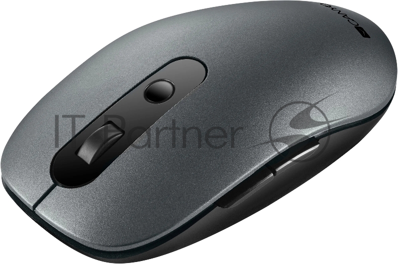 Мышь Canyon 2 in 1 Wireless optical mouse with 6 buttons, DPI 800/1000/1200/1500, 2 mode(BT/ 2.4GHz), Battery AA*1pcs, Grey, 65.4*112.25*32.3mm, 0.092kg