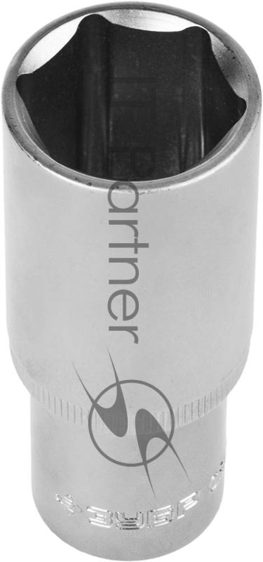 Головка торцовая ЗУБР Мастер (1/2), удлиненная, Cr-V, FLANK, хроматированное покрытие, 24мм