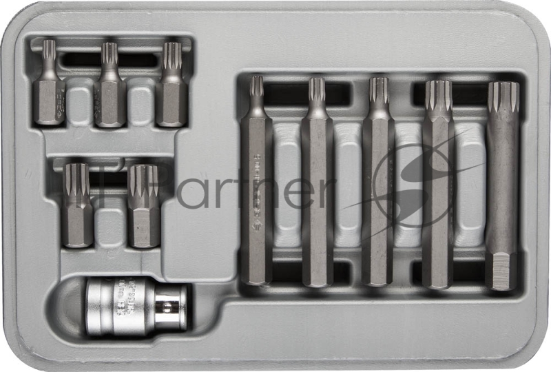 Набор ЗУБР: Биты специальные в пластиковом боксе, SPLINE, 11 предметов