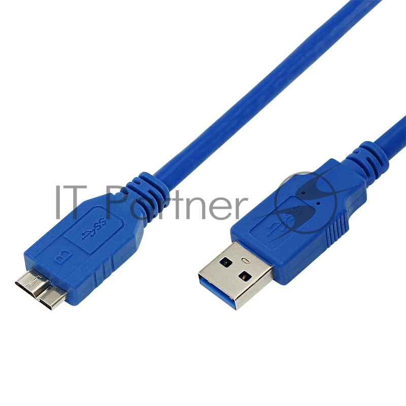 Кабель micro USB-A 3.0 штекер - USB 3.0 штекер, длина 1,5 метра, синий (PE пакет) REXANT