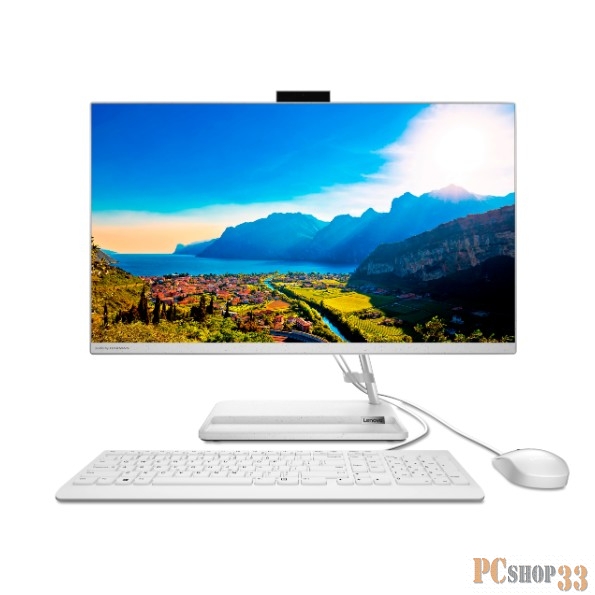 Моноблок/ Lenovo IdeaCentre AIO 3 27ITL6 27(1920x1080)/Intel Core i3 1115G4(3Ghz)/8192Mb/1000+256SS UHD Graphics/BT/WiFi/war 1y/8.77kg/white/DOS + Keyboard, mouse USB