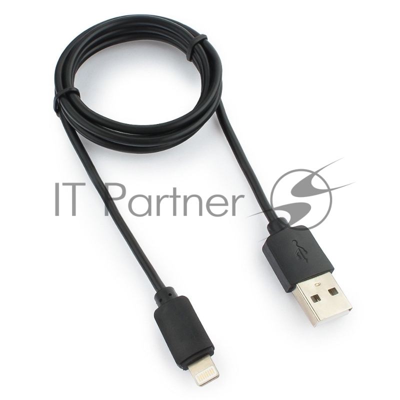 Кабель USB Гарнизон GCC-USB2-AP2-1M AM/Lightning, для iPhone5/6/7, IPod, IPad, 1м, черный, пакет