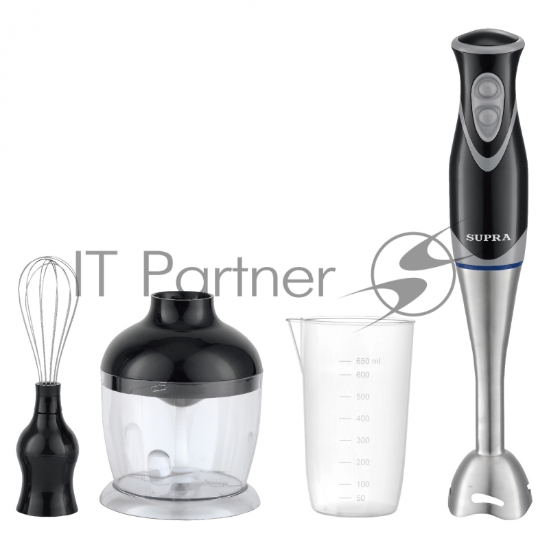 Блендер погружной в наборе SUPRA HBS-995. Мощность: 750 Вт. Насадка-блендер из нержавеющей стали. Импульсный режим работы. 2 скорости. Ножи из нержавеющей стали. В комплекте съемная насадка-венчик из нержавеющей стали. Чаша для взбивания 650мл с мер