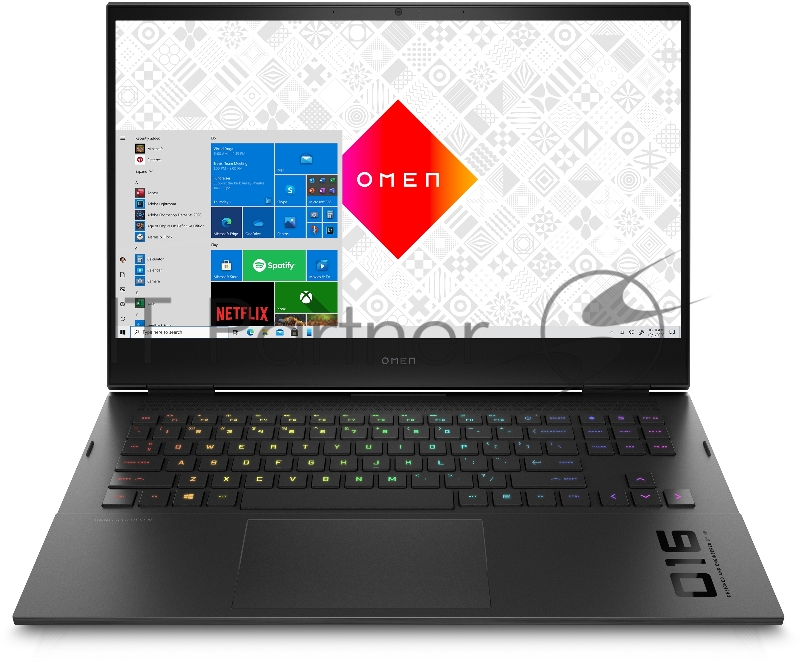 Ноутбук HP Omen 16-c0049ur Ryzen 5 5600H 16Gb SSD512Gb AMD Radeon RX6600M 8Gb 16.1 IPS FHD (1920x1080) Windows 10 dk.silver WiFi BT Cam