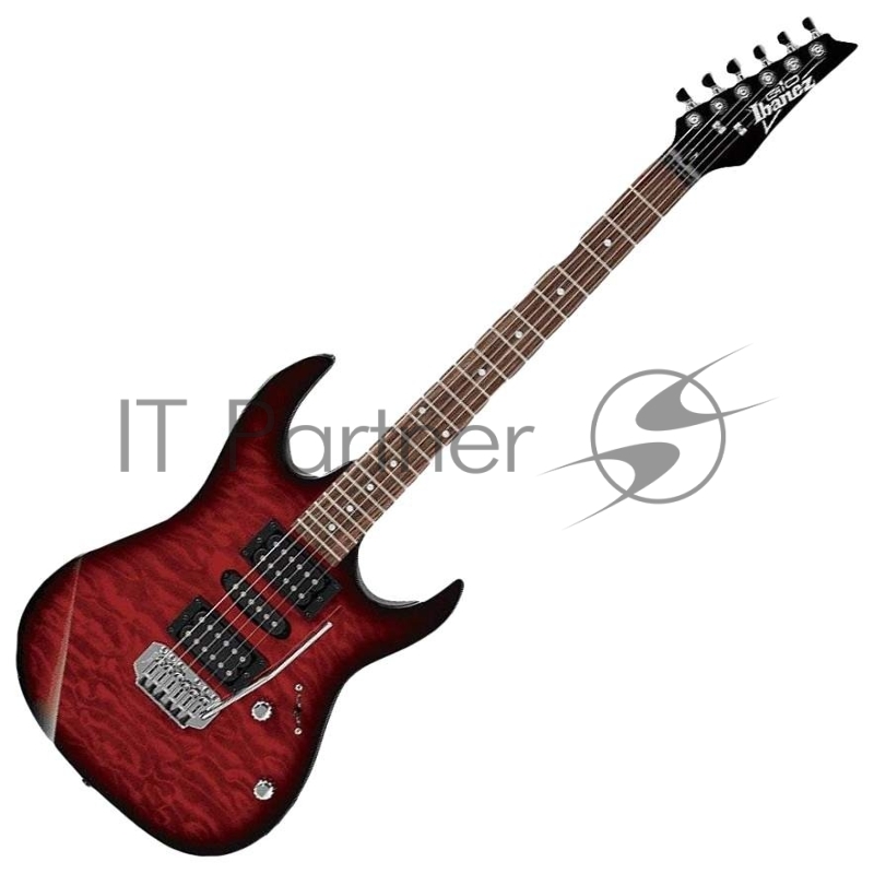 Электрогитара HSH с тремоло и кленовым топом, цвет красный IBANEZ GRX70QA-TRB