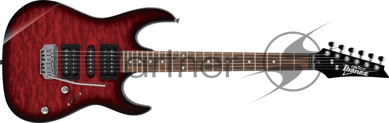 Электрогитара HSH с тремоло и кленовым топом, цвет красный IBANEZ GRX70QA-TRB