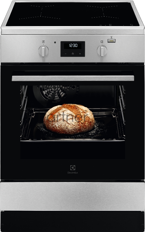 Электрическая плита ELECTROLUX/ Комбинированная плита с газовой варочной поверхностью и электрической духовкой, 60см шириной, нержавеющая сталь c Anti Finger Print, мультифункциональная электрическая духовка с паром SteamBake, электронное управление