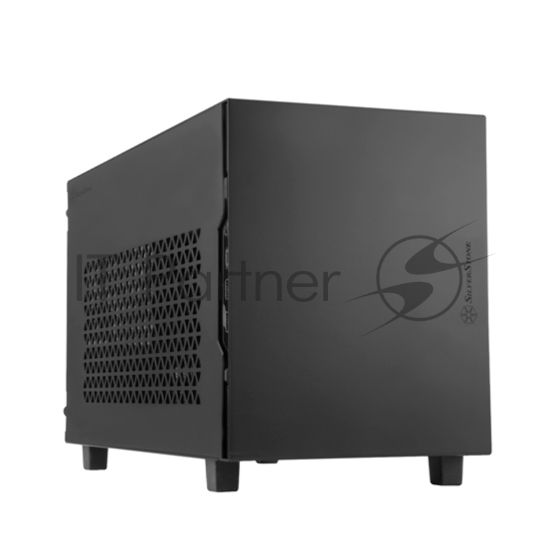 Корпус Silverstone SST-SG15B Mini-ITX корпус-куб с алюминиевой передней панелью black (811246)