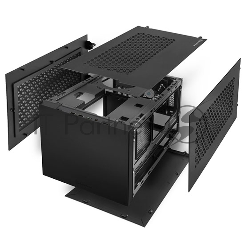 Корпус Silverstone SST-SG15B Mini-ITX корпус-куб с алюминиевой передней панелью black (811246)