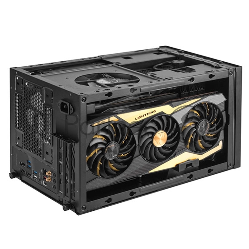 Корпус Silverstone SST-SG15B Mini-ITX корпус-куб с алюминиевой передней панелью black (811246)