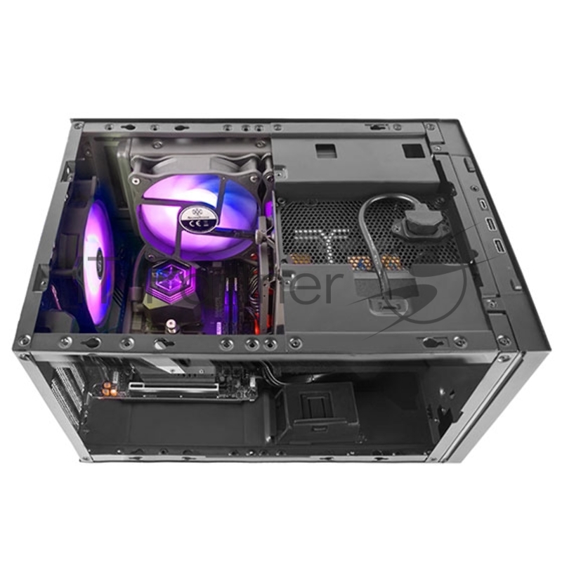 Корпус Silverstone SST-SG15B Mini-ITX корпус-куб с алюминиевой передней панелью black (811246)