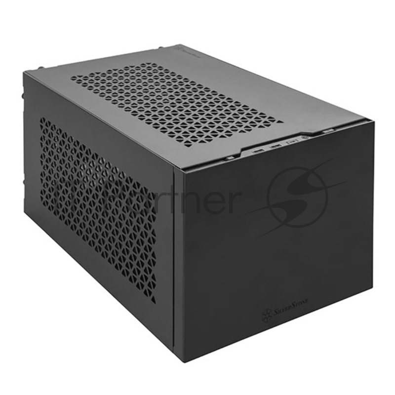 Корпус Silverstone SST-SG15B Mini-ITX корпус-куб с алюминиевой передней панелью black (811246)