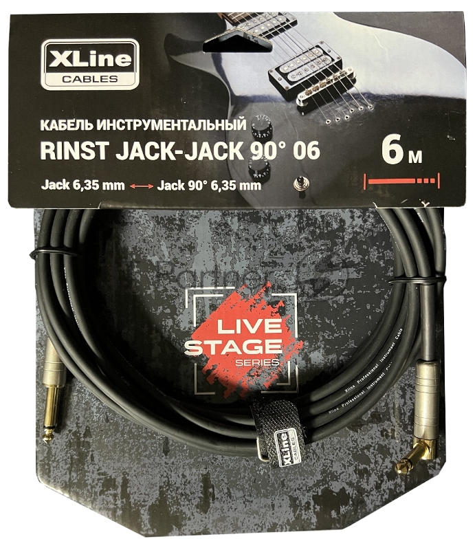 Кабель инструментальный Xline Cables RINST JACK-JACK 90° 06