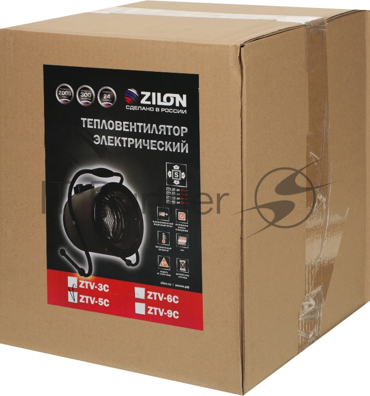 Тепловая пушка Zilon ZTV-5C 4500 Вт. Низкий уровень шума, Прочный стальной корпус, ТЭН из нержавеющей стали