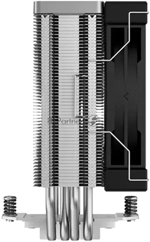 Кулер DEEPCOOL AK400 LGA1700/1200/115X/AM4 (18шт/кор, TDP 260W, PWM, Fan 120mm, 4 тепл. трубки, черный) RET