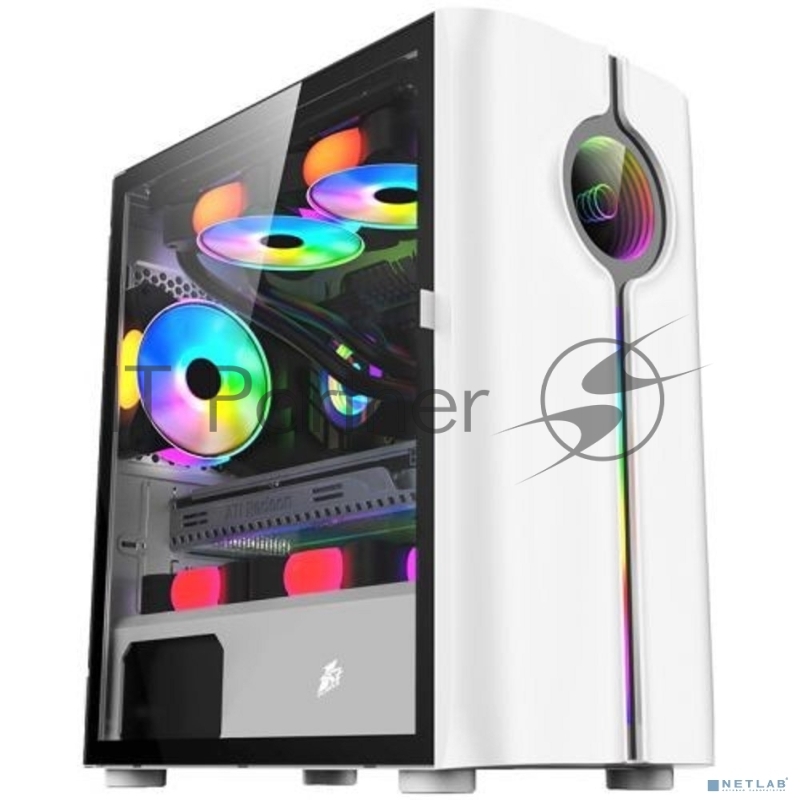 Корпус 1STPLAYER INFINITE SPACE IS3 White / mATX, TG / 1x120mm RGB fan inc. / IS3-WH-1F2-W