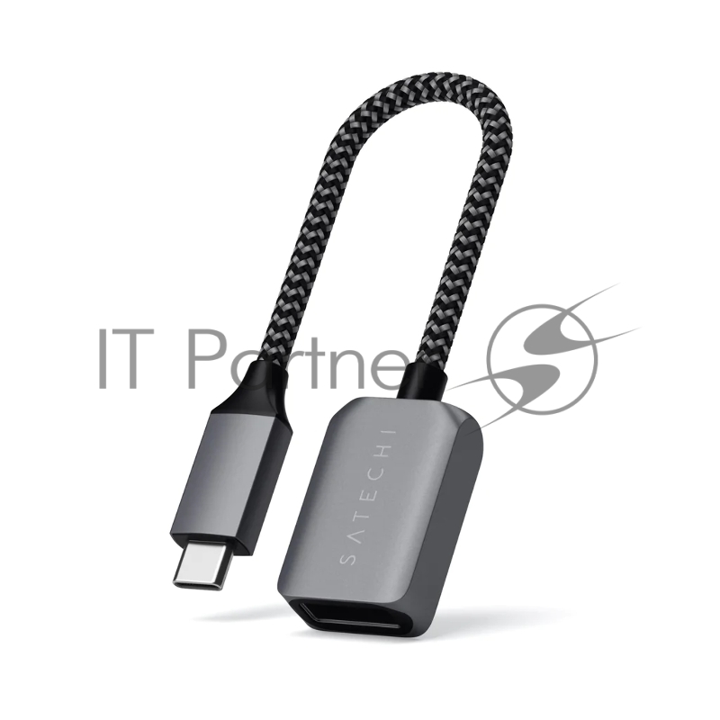 Кабель-адаптер Satechi USB-C to USB 3.0. Цвет серый космос