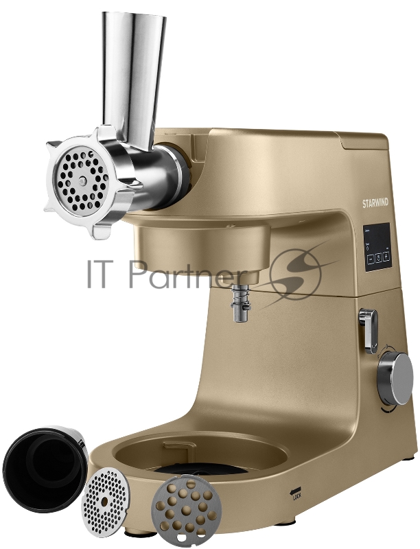 Кухонная машина Starwind SKM8193 планетар.вращ. 1600Вт золотистый