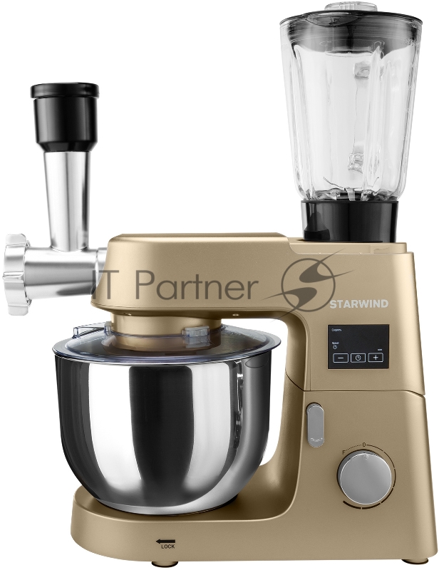 Кухонная машина Starwind SKM8193 планетар.вращ. 1600Вт золотистый
