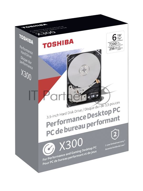 Жесткий диск HDD Toshiba X300 SATA3 8Tb 3.5 7200 256Mb RTL (analog HDWR180UZSVA, HDWR180EZSTA)