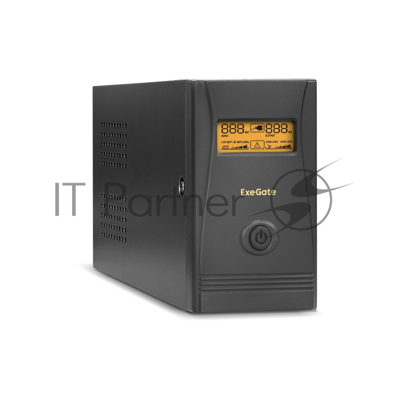 ИБП ExeGate Power Smart ULB-600.LCD.AVR.EURO.RJ.USB <600VA/360W, LCD, AVR, 2евро, RJ45/11,USB,Black>