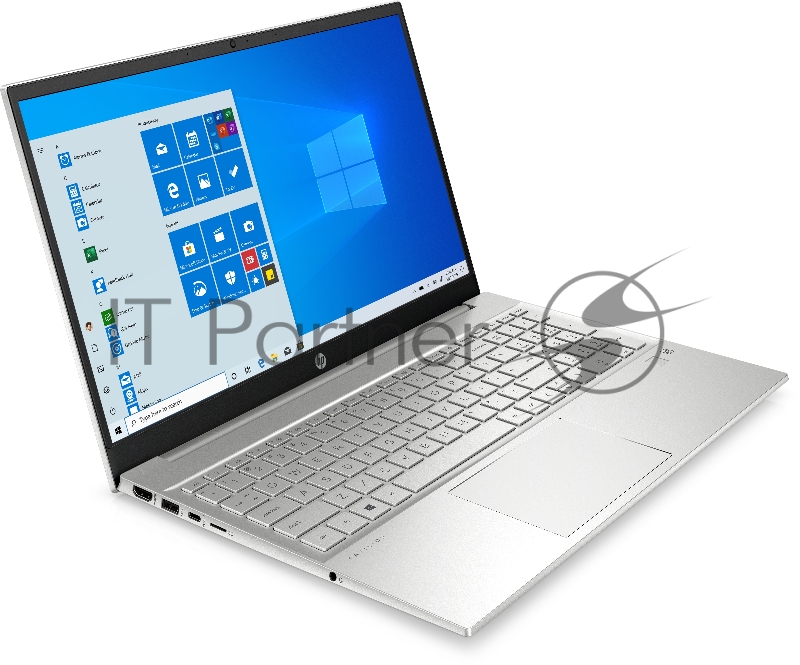 Ноутбук HP Pavilion 15-eg0127ur 15.6(1920x1080)/Intel Core i5 1135G7(2.4Ghz)/8192Mb/512PCISS MX350(2048Mb)/Cam/BT/WiFi/41WH 1y/Natural Silver/WinHome + fingerprint