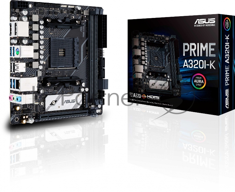 Материнская плата Asus PRIME A320I-K Soc-AM4 AMD A320 2xDDR4 mini-ITX AC`97 8ch(7.1) GbLAN RAID+HDMI+DP