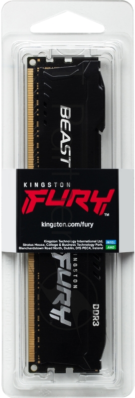 Память оперативная Kingston 4GB 1866MHz DDR3 CL10 DIMM FURY Beast Black