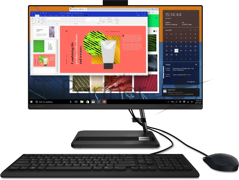 Моноблок Lenovo IdeaCentre AIO 3 24ALC6 23.8(1920x1080)/AMD Ryzen 3 5300U(2.6Ghz)/4096Mb/256SSDGb/ Radeon/BT/WiFi/war 1y/6.81kg/black/DOS + Keyboard, mouse USB