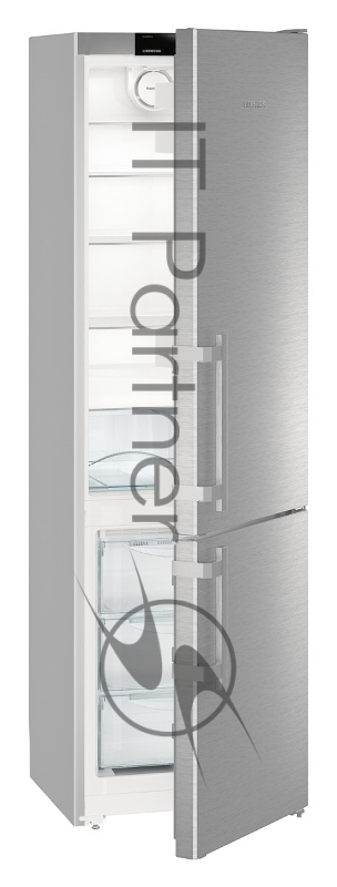 Холодильник Liebherr/ 201.1x60x62,5, объем камер 269+87, No Frost, морозильная камера нижняя, нержавеющая сталь