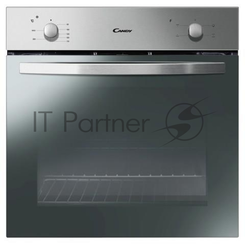 Встраиваемая электрическая духовка CANDY FCS100X/E1 / Дизайн: Smart. Цвет: нержавеющая сталь. 4 программы. Механическое управление. Эмаль класса А. Сплошное стекло дверки. 2 стекла. 1 противень глубиной 35 мм, 1 решетка. Объем 71 литр