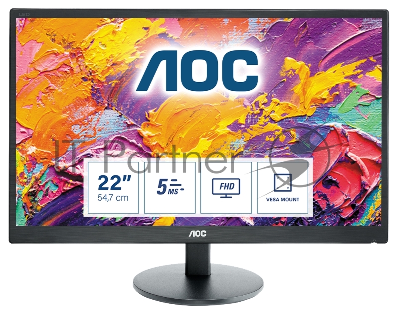 Монитор 21.5 AOC Value Line e2270swn (/01) черный TN+film LED 5ms 16:9 матовая 200cd 1920x1080 D-Sub