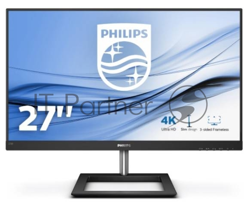 МОНИТОР 27 PHILIPS 278E1A/00 Black (IPS, 3840x2160, 4 ms, 178°/178°, 350 cd/m, Mega DCR, +2xHDMI, +DisplayPort, +MM)